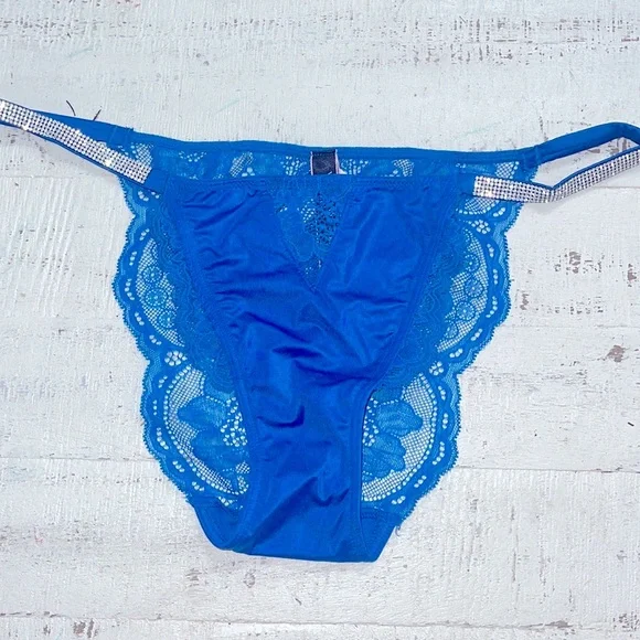 Victoria’s Secret Aqua Blue Bundle Shine Strap Brazilian Thong Bundle - Picture 6 of 7